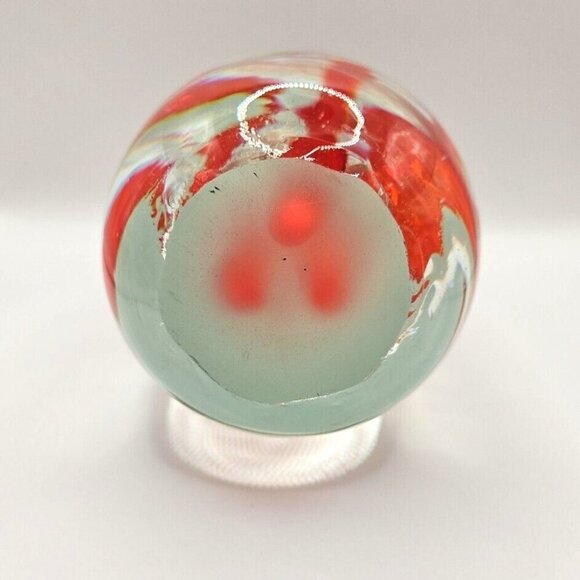 Paperweight Dancing Flamingo Sommerso Art Glass 9"x6" Clear and Red 8 lb - Picture 9 of 16